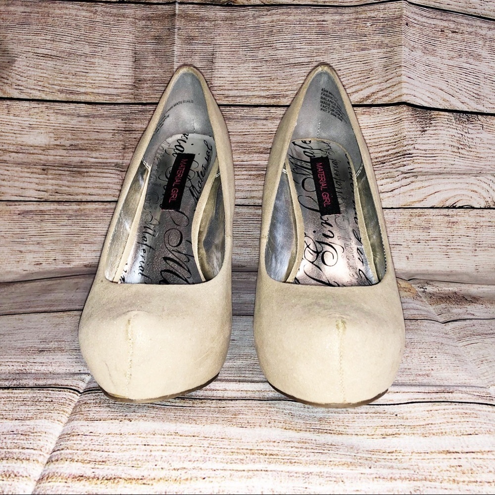 Material girl Studded Sparkly platform heels Size 8.5